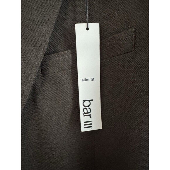 bar III Slim-Fit Knit Sport Coat blazer size 40R dark Green casual soft tailored - Picture 11 of 16